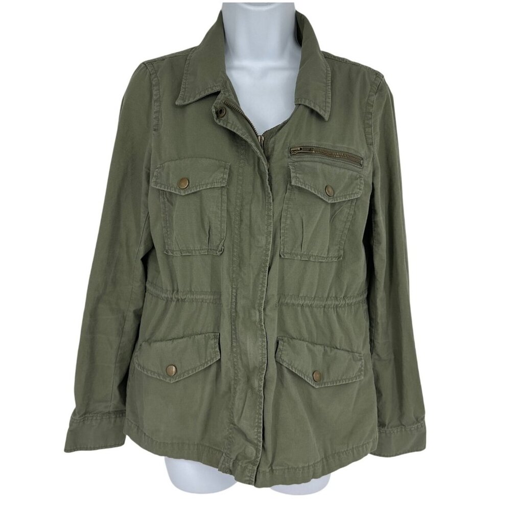 J Crew Women's Olive Green Military Ripstop Utility Jacket Womens Size S